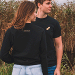 Gouden Pinda T-Shirt zwart - de pindakaaswinkel