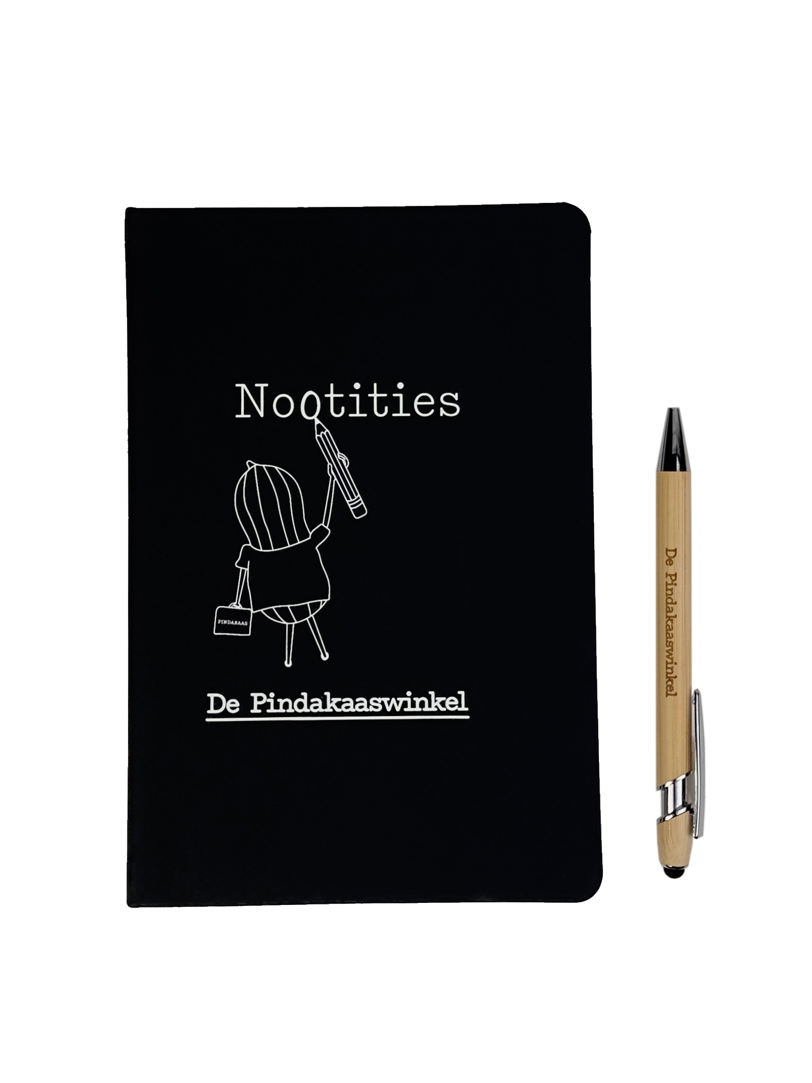 Notitieboekje + pen - de pindakaaswinkel