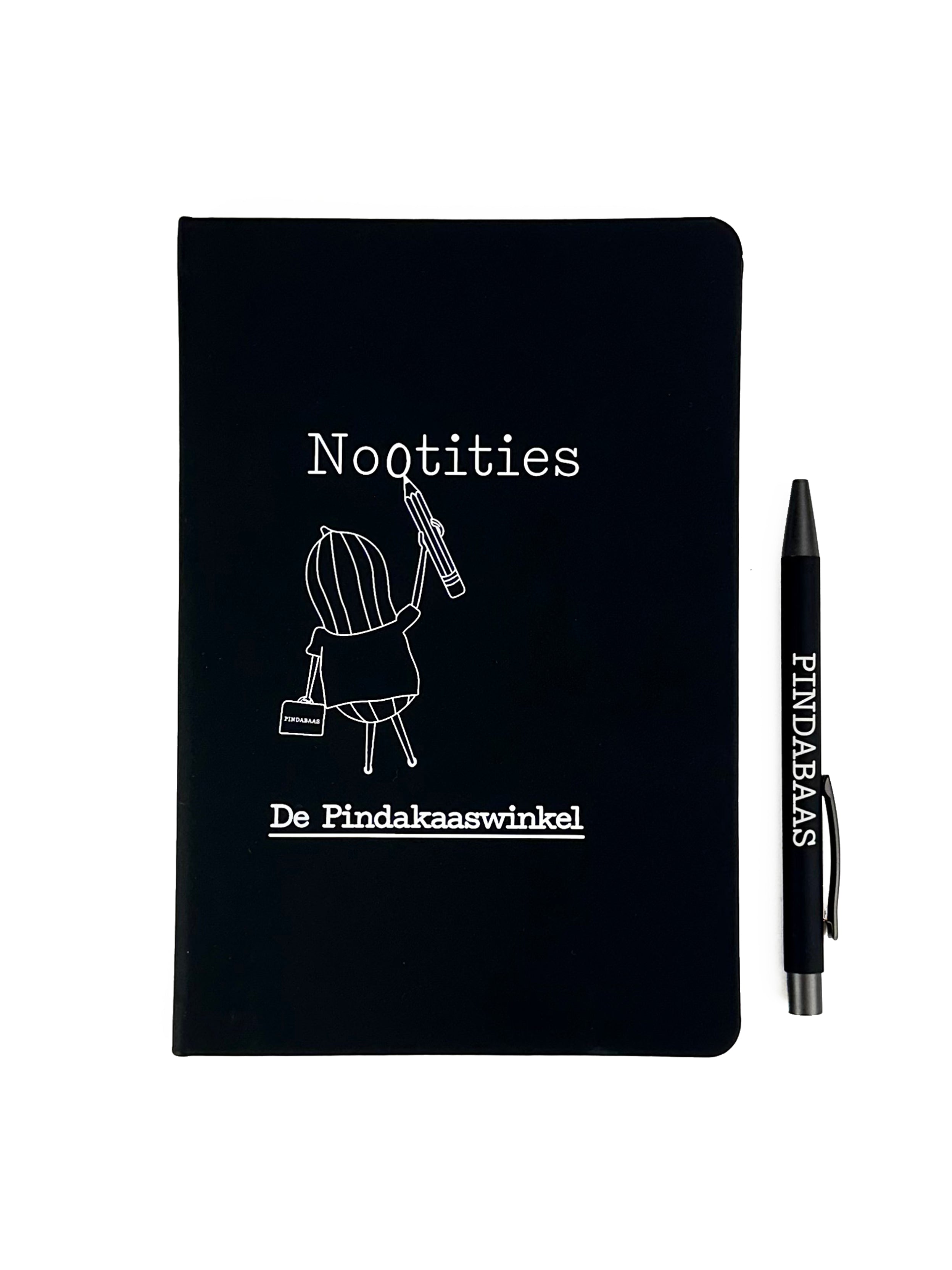 Notitieboekje + pen - de pindakaaswinkel