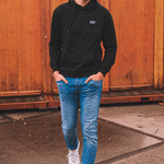 Pindabaas Hoodie zwart - de pindakaaswinkel