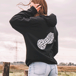 Pindabaas Hoodie zwart - de pindakaaswinkel