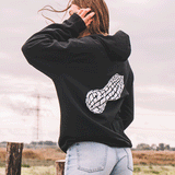 Pindabaas Hoodie zwart - de pindakaaswinkel