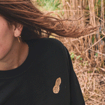 Gouden Pinda Trui zwart - de pindakaaswinkel