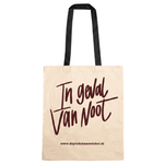 Katoenen tasje van De Pindakaaswinkel. "In geval van noot"