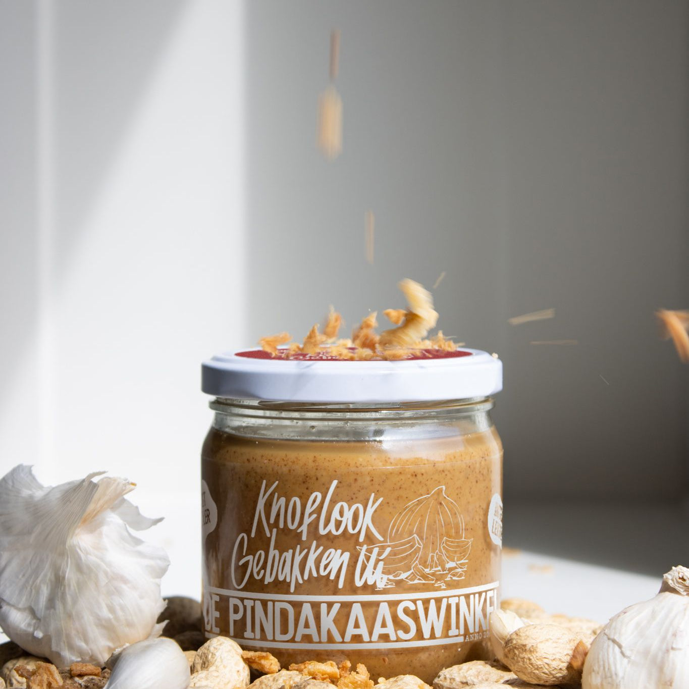 knoflook gebakken ui  pindakaas ingredienten