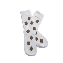  Weiße Socken mit Erdnussgläsern