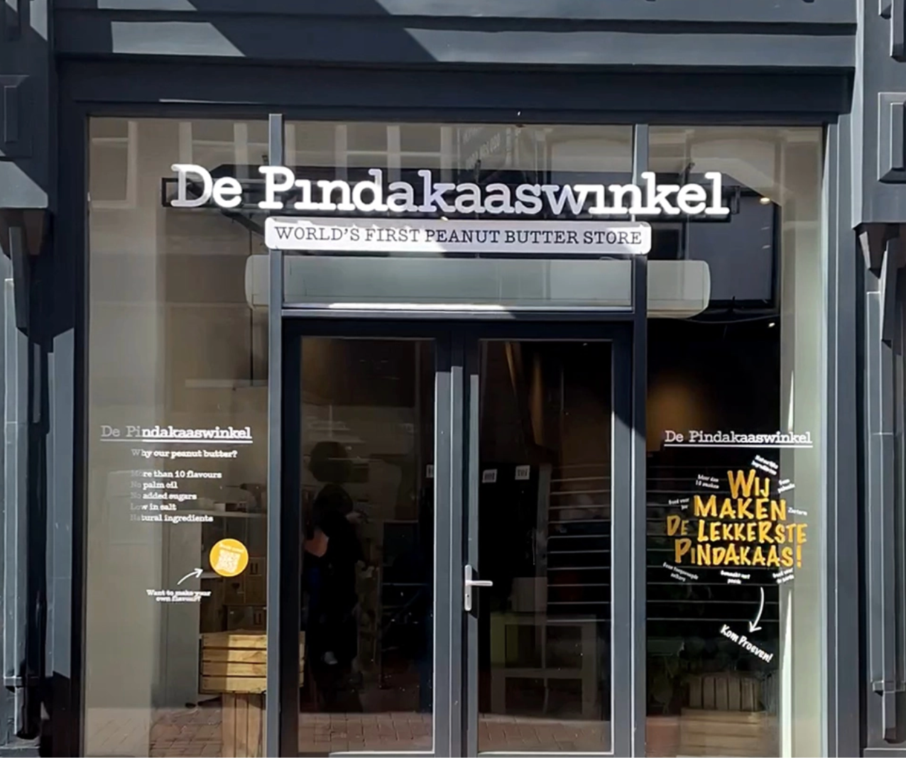 Pindakaaswinkel geschäfte Kalverstraat Amsterdam